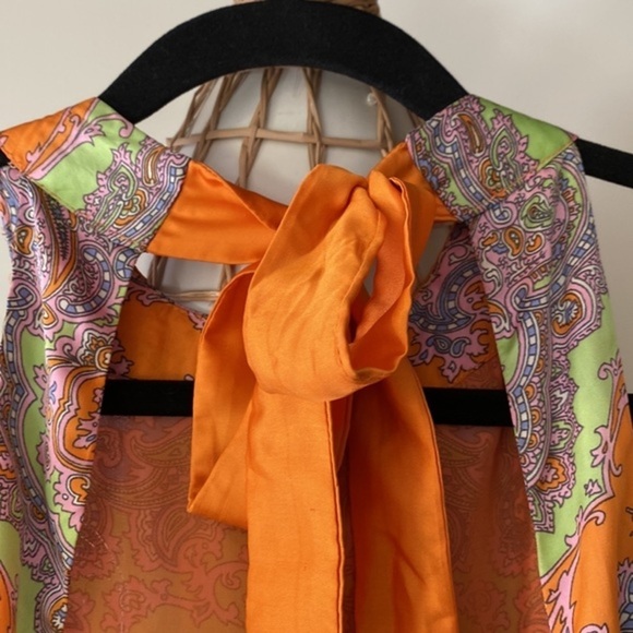 MM Couture by Miss Me Orange Halter Dress with Open Back - Picture 6 of 8